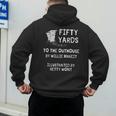 Outhouse Dad Guy Pun Humor Redneck Potty Joke Gag Men's Hoodie Back Print