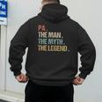 Pa The Man Myth Legend Shirt Father Dad Men's Hoodie Back Print