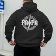 Papa Like A Grandpa Fathers Day Rocker Dad Rock Music Men Men's Hoodie Back Print