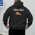 Papa Slice Pizza Belly Expectant Dad Pizza Pregnancy Reveal Men's Hoodie Back Print