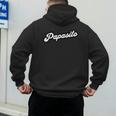 Papasito Bold Latino Dad Retro Text Men's Hoodie Back Print