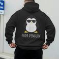 Penguin Papa Father's & Cute Dad Men's Hoodie Back Print