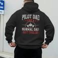 Pilot Dad Like A Normal Dad But Cooler Plane Aviator Pilot Men's Hoodie Back Print Pilot Dad Like A Normal Dad But Cooler Plane Aviator Pilot Men's Hoodie Back Print