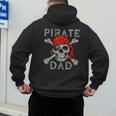 Pirate Dad Shirt Jolly Roger Crossbones Skull Halloween Men's Hoodie Back Print