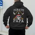 Pirate Papa Skull Family Matching Costume Dad Grandpa Men Men's Hoodie Back Print