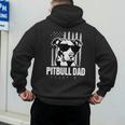 Pitbull Dad Men Pitbull Lover For Dog Dad American Flag Men's Hoodie Back Print