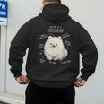 Pomeranian Anatomy Cute Pet Pom Mom Dog Dad For Men Women Girls Kids Men's Hoodie Back Print