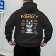 Pomsky Anatomy Dog Mom Dad Men's Hoodie Back Print