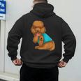Poodle I Love Dad Tattoo Apparel Dog Dad Dads For Men Women Men's Hoodie Back Print