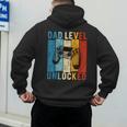 Pregnancy Announcement Dad Level Unlocked New Daddy Father Men's Hoodie Back Print