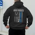 Proud Air Force Dad Of The US Air Force USA Flag Men's Hoodie Back Print