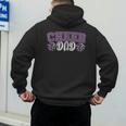 Proud Cheer Dad My Favorite Cheerleader Calls Me Dad Purple Men's Hoodie Back Print