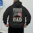 Proud Coast Guard Dad USCG American Flag T-Shirt Men's Hoodie Back Print