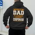 Proud Dad Of Awesome Corpsman Father's Day Men's Hoodie Back Print