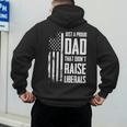 Proud Dad That Didn't Raise Liberals American Flag -ON BACK Women Men Men's Hoodie Back Print