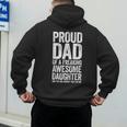 Proud Dad Of A Freaking Awesome Daughter Shirt Fathers Day Men's Hoodie Back Print
