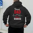 Proud Dad Of a Heart Warrior CHD Awareness Gift Men's Hoodie Back Print