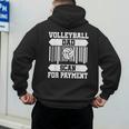 Proud Volleyball Dad Father's Day Men's Hoodie Back Print
