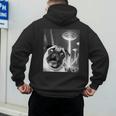 Pug Alien UFO Taking a Selfie Dog Mom Dad Men's Hoodie Back Print