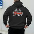 Race Car Birthday Party Racing Family Dad Pit Crew Men's Hoodie Back Print