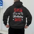 Race Car Dad Of The Birthday Boy Racing Family Pit Crew Men's Hoodie Back Print
