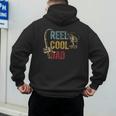 Reel Cool Dad Fishing Shirt Father's Day Fisherman Men's Hoodie Back Print