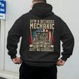 Retired Car Mechanic Tool Retirement Dad Grandpa Men Men's Hoodie Back Print