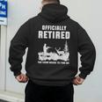 Retirement 2025 Retire Deer Hunting Retired For Dad Men's Hoodie Back Print