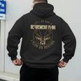 Retirement Grandpa Hunting Deer Elk Retired Hunter Dad Men's Hoodie Back Print
