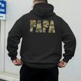 Retro Camo Hunting Papa Old Camo Dad Father’s Day Daddy Men's Hoodie Back Print