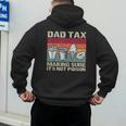 Retro Dad Tax Making Sure It's Not Poison Father's Day Men's Hoodie Back Print