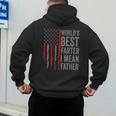 Retro Dad World's Best Farter I Mean Father Vintage Flag Usa Men's Hoodie Back Print
