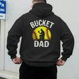 Retro Daddy Bucket Dad Softball Girl Men's Hoodie Back Print