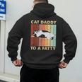 Retro Fat Chonk Dad Tee Cat Daddy To A Fatty Men's Hoodie Back Print