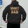 Retro Groovy Dad Matching Family 1st Birthday Party Men's Hoodie Back Print