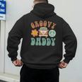 Retro Groovy Daddy Matching Family Birthday Party Men's Hoodie Back Print