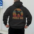 Retro Poodle Dad Dog Owner Pet Poodle Father Men's Hoodie Back Print
