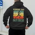 Retro Running Dad Runner Marathon Athlete Humor Outfit Men's Hoodie Back Print