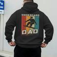 Retro Snowboard Dad Snowboarding Father Snowboarder Dad Men's Hoodie Back Print
