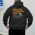 Roller Coaster Dad Definition Best Dad Ever Men's Hoodie Back Print