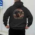 Rottie Dog Mom Dad 'Merica Rottweiler Men's Hoodie Back Print Rottie Dog Mom Dad 'Merica Rottweiler Men's Hoodie Back Print