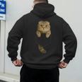 Scottish Fold Cat Pocket Cat Mom Cat Dad Cat Lover Men's Hoodie Back Print