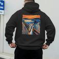 The Scream Cat Parody For Kitty Cat Lover Cat Mom Cat Dad Men's Hoodie Back Print The Scream Cat Parody For Kitty Cat Lover Cat Mom Cat Dad Men's Hoodie Back Print