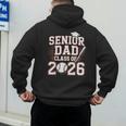 Senior Dad Class Of 2026 Graduate Baseball 2026 Graduation Men's Hoodie Back Print