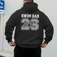 Senior Swim Dad 2026 Swimmer Swim Dad Senior Class Of 26 Men's Hoodie Back Print