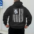 Shepherd Dad USA Flag White German Shepherd Men's Hoodie Back Print