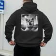 Shiba Inu Dog Dad Mom Graphic Selfie UFOs Weird Aliens Men's Hoodie Back Print
