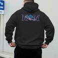 Space Mom Family Matching Dad Space Birthday Theme Party Men's Hoodie Back Print