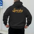 Sparky Electrician Lineman Dad Retro Vintage Novelty Men's Hoodie Back Print Sparky Electrician Lineman Dad Retro Vintage Novelty Men's Hoodie Back Print