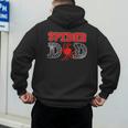 Spider Dad Spidey Birthday Family Matching Kid Daddy Spiders Men's Hoodie Back Print